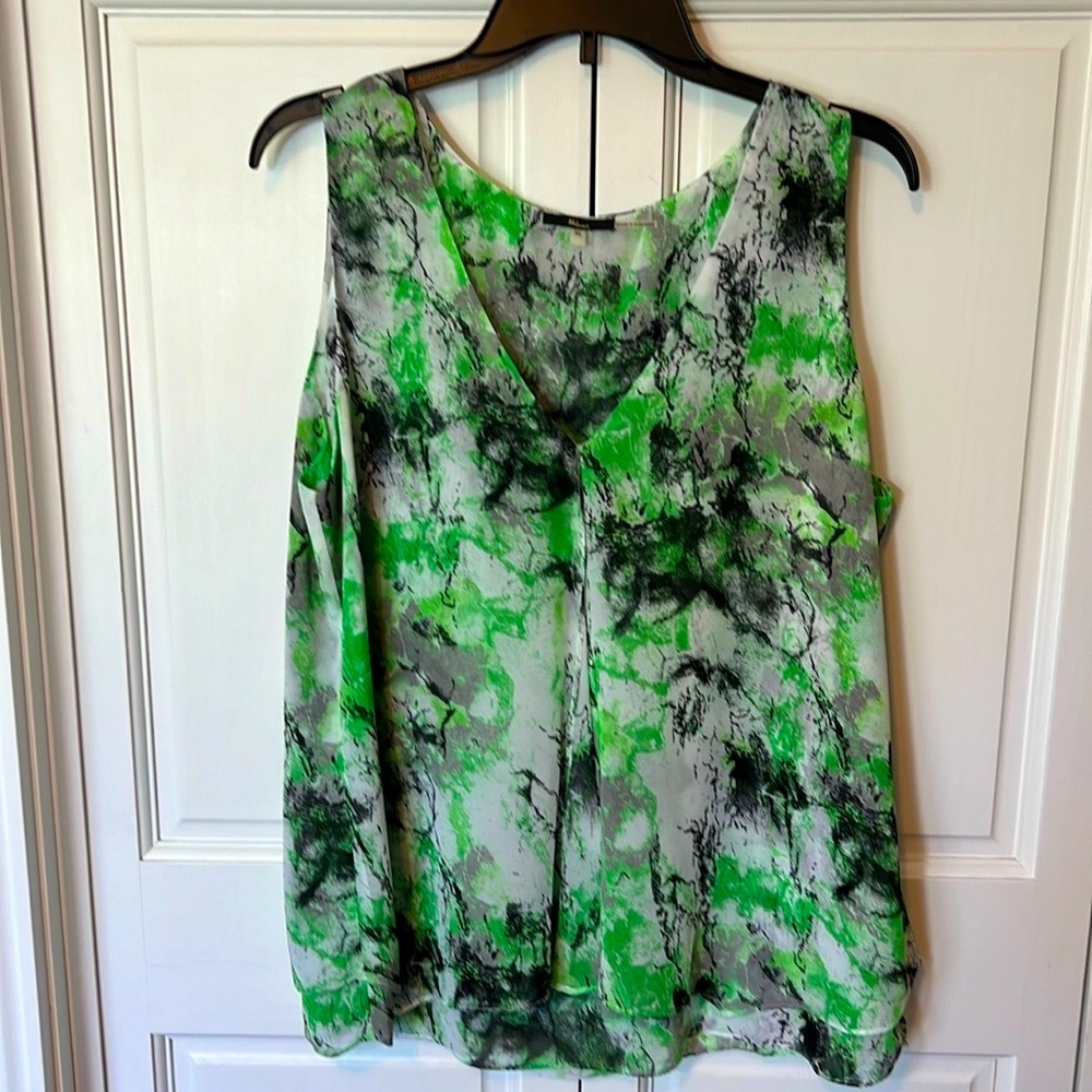 Milano women’s XL sleeveless multi layer chiffon top